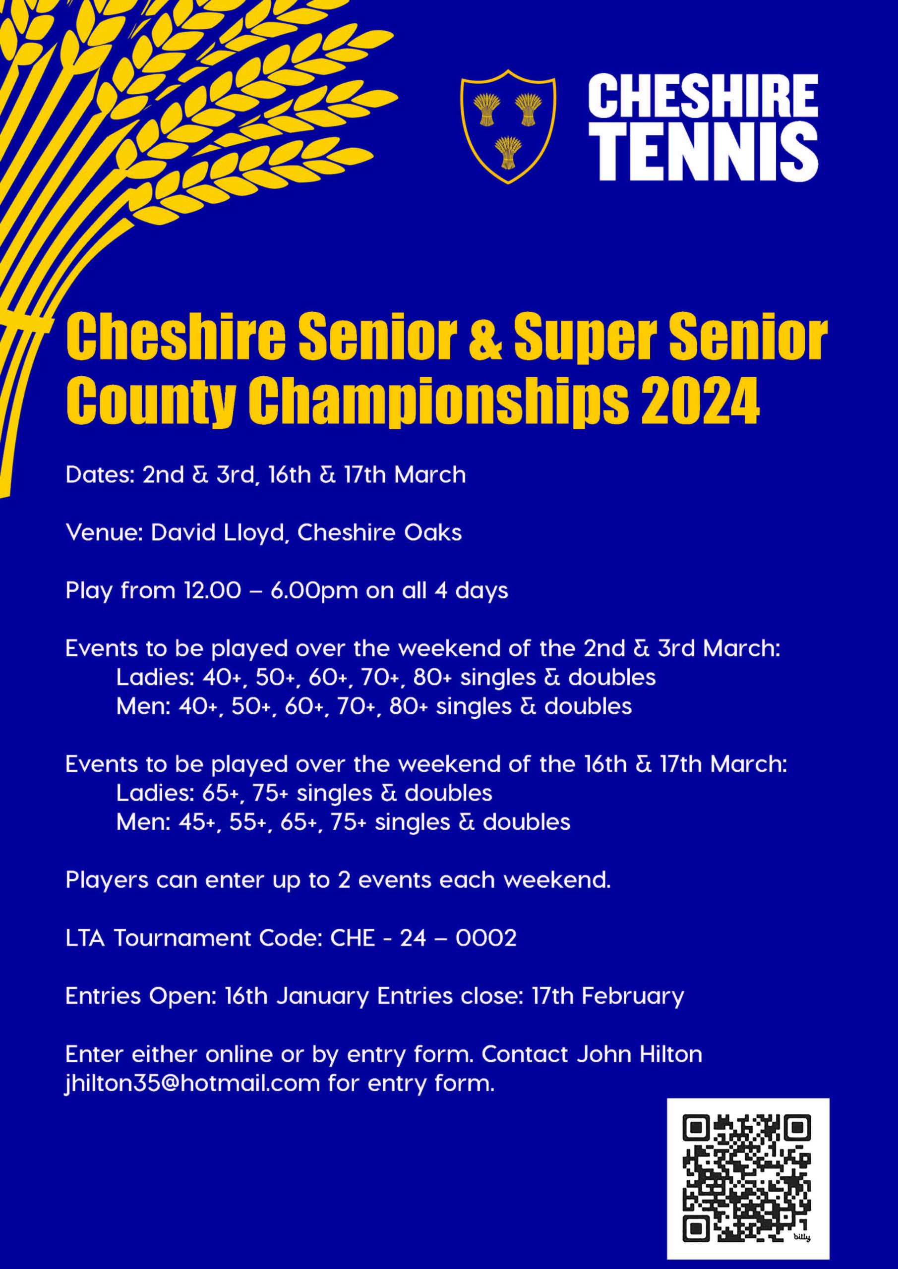 Cheshire Senior and Super Senior County Championships 2024 Hoylake